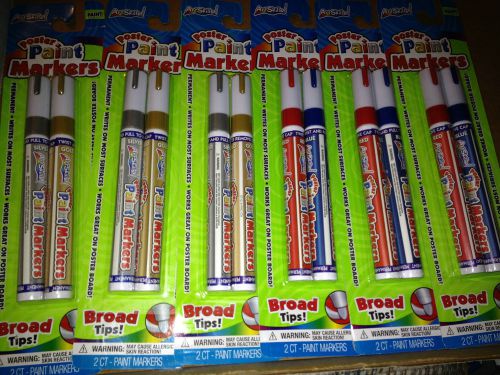 12 Poster Paint Markers NEW SEALED LOOK!!!