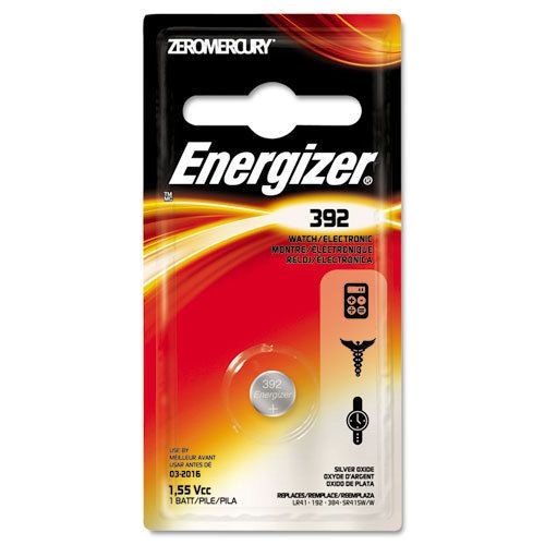 Energizer Watch/Electronic Battery, SilvOx, 392, 1.5V, MercFree