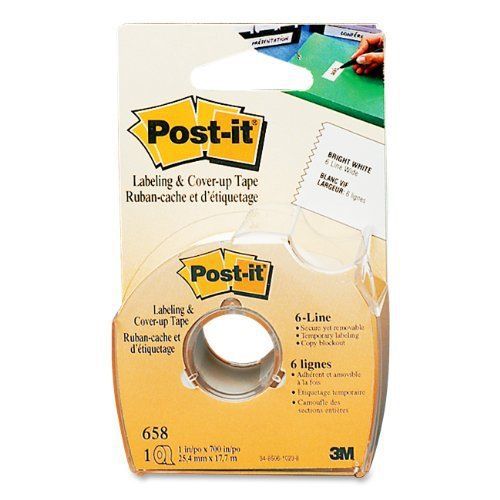 Post-it labeling and cover-up tape - 1&#034; width x 58.33 ft length - 6 (mmm658) for sale