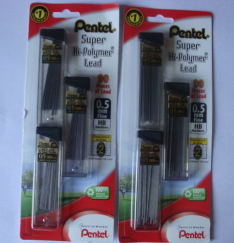 180 Pieces PENTEL 0.5mm HI-POLYMER Pencil Lead