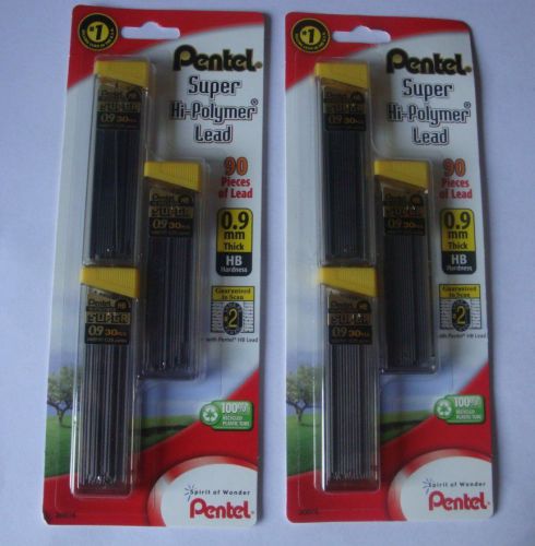 180 Pieces PENTEL 0.9mm HI-POLYMER Pencil Lead