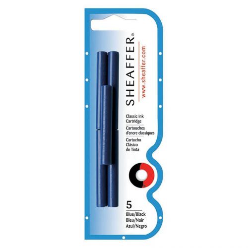 SHEAFFER Skrip Ink Cartridges Blue/Black for Fountain Pens 5pk