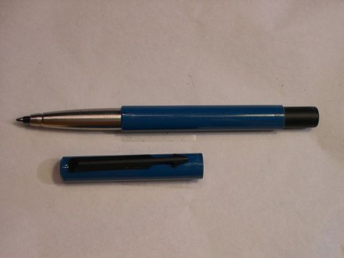 Parker Pen Dark Turquoise (Blue) with Black Trim &#034;Vector&#034; Rollerball Pen