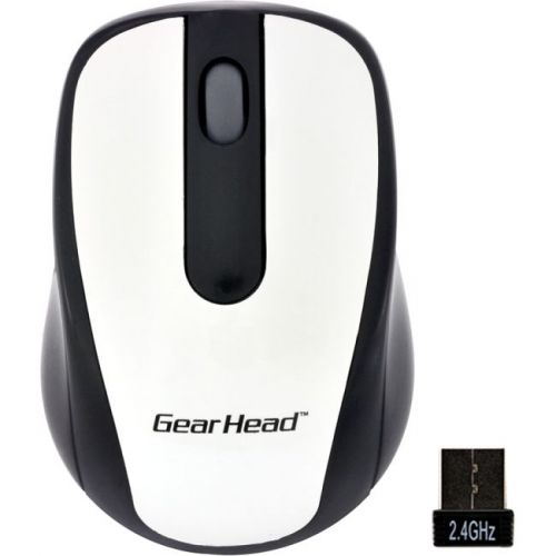 Gear head-computer mp2120wht wl optical mice white w/black for sale