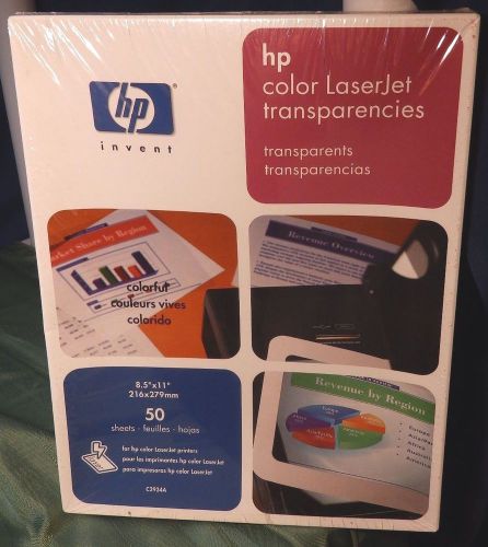HP Hewlett Packard Color Laser Jet Transparency 50 sheets 8.5 x 11 sealed C2934A