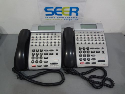 Lot of  2  Nec D-Term DTR-32D-1(BK)TEL Sereis I Office Display Phones