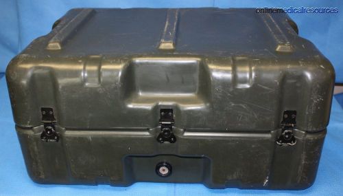 Hardigg hard plastic transport container case hinged 25&#034; x 19&#034; x 11.75&#034; for sale