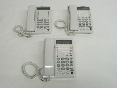 LOT 3 PANASONIC KX-TS108W LCD DISPLAY PHONE TELEPHONE SPEAKER BUSINESS OFFICE