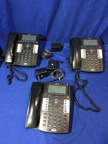 Lot of 3 TMC TMC4000 Black 4 Line Corded Phones LCD Screen
