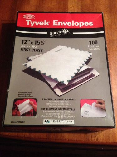 Dupont Tyvek White Envelopes, 100 Count R1320 NIB