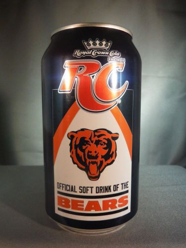 2012 RC Royal Crown Cola Chicago Bears Team Logo Can 12 ounce Empty NFL Soda/Pop