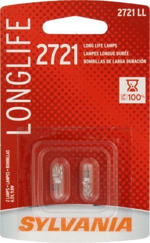 Sylvania 2721 ll long life miniature lamp  (pack of 2) for sale