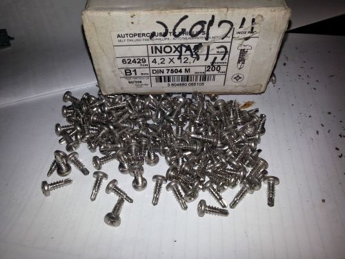 Self drilling stainless steel screws 4.2mm 12.7mm long philips 15.8mm . 25 pc for sale