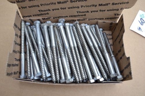 3/8&#034; x 5&#034; Stainless Steel Lag-bolts--60 pieces