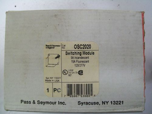 Pass &amp; Seymour Fluorescent / Incandescent Switching Module 120/277 V OSC2020 NIB