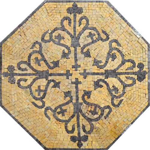 Geometric Octagon Pattern Marble Mosaic