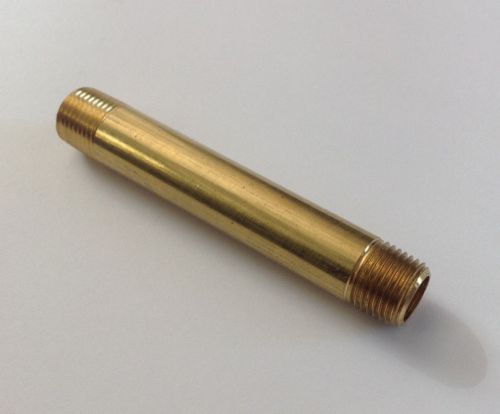 1/8&#034; npt male x 2.5&#034; length brass pipe nipple fitting straight for sale