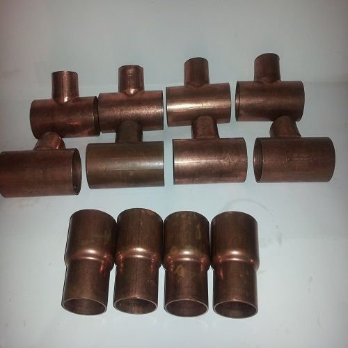 Lot of 12 sweat copper tee (8) 1&#034;x1&#034;1/2x1&#034;1/2 (4) reducers 1&#034;1/2x1&#039;&#039;1/4 for sale