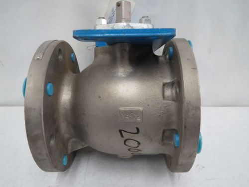 NELES JAMESBURY 4 A150F 150PSI 150 STAINLESS FLANGED 4 IN BALL VALVE B245207