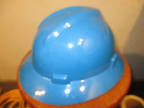 Msa v guard type 1 hard hat blue with liner / medium 30 saftey helmet for sale