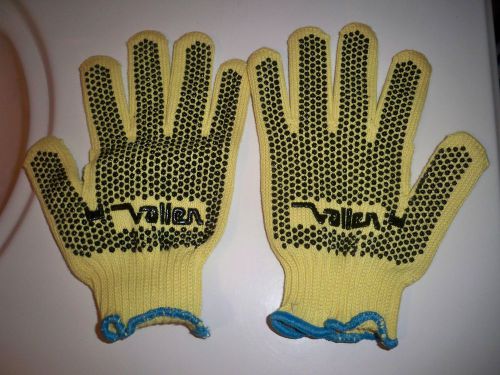 Vallen Safety Work Gloves Rubber Grips Elastic Cuff Size Large NEW