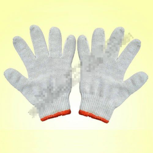 12 Pairs Mens White Knit Knitted Construct Protective Work Glove Gloves LYRC0001