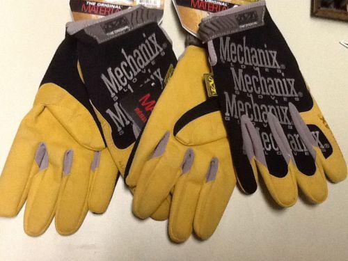 2 NEW PAIR MECHANIC GLOVES XLARGE SIZE LEATHER WORK GLOVES 4X MATERIAL