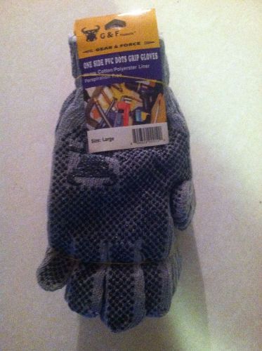 G &amp; F Products One Side PVC Dots Grip Gloves Large (12-count Pack) Free Shipping