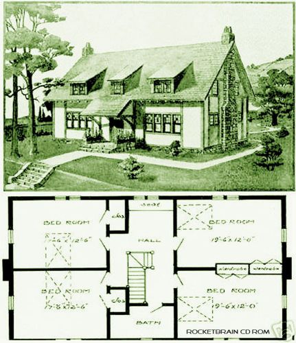 Vintage Architecture drawings Stickley homes house floor plans