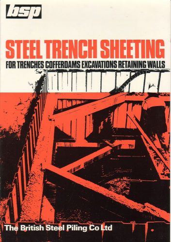 Equipment brochure - british steel piling - steel trench sheeting c70&#039;s (e1711) for sale
