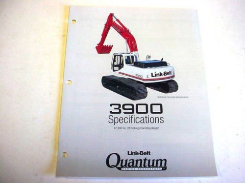 Linkbelt 3900 Hydraulic Excavator Color Brochure                              b2