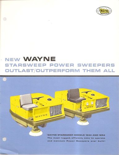 Equipment Brochure - Wayne - 1244 1254 - Starsweep Power Sweeper - 1964 (E1410)
