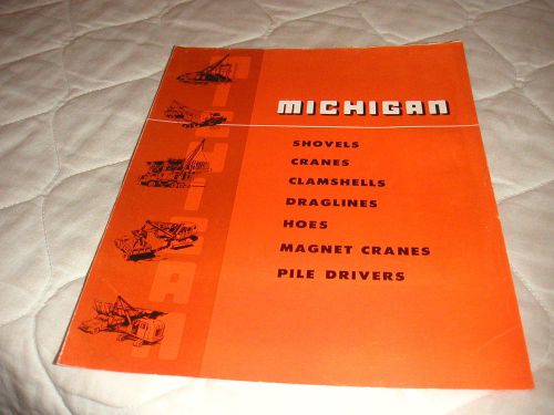 1940&#039;s michigan crane &amp; shovel product line sales brochure for sale