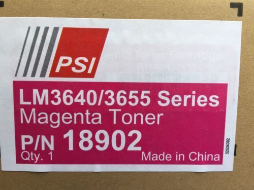 PSI Magenta Toner Cartridge LM3640/3655 Digital Envelope Press 18902