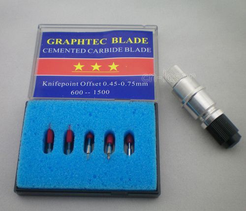 1 hq blade holder + 5pcs 60° graphtec cb15 blades vinyl cutter cutting plotter for sale