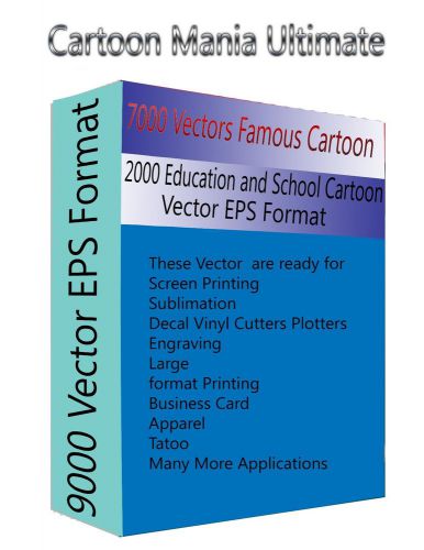 Cartoon Mania  9000 Vector Clipart Famous Cartoons  &amp; Eduction. School