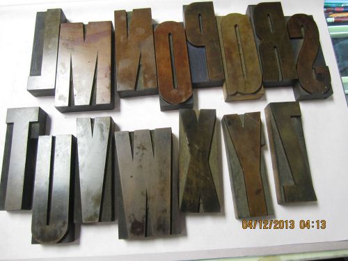 5&#034; RARE Antique Letterpress Wood Type - Letters printer