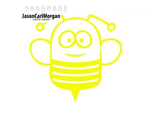 JCM® Iron On Applique Decal, Bee Neon Yellow