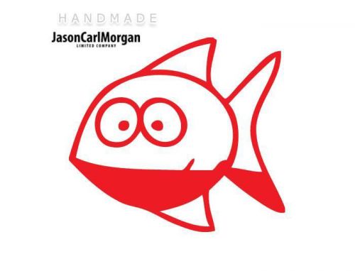 JCM® Iron On Applique Decal, Fish Red