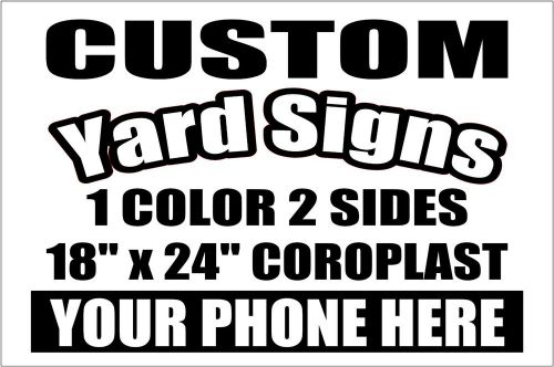 100 - 18x24 COROPLAST SIGNS, FREE SHIPPING Political / Business / Construction