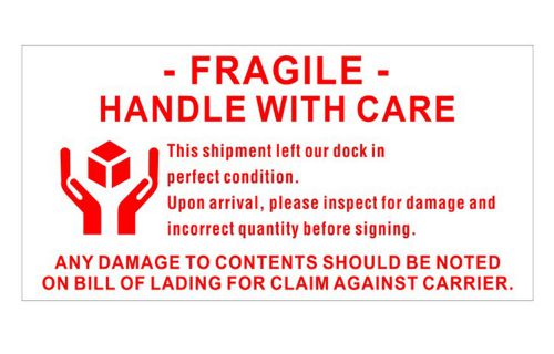 XStamper RED Classix P14 Self-Inking Rubber Stock Stamp FRAGILE HANDLE WITH CARE