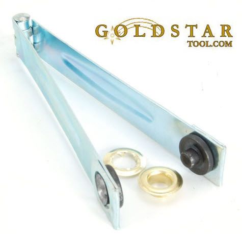 Grommet tool +10 brass plated grommets - 3/8&#034; plus grommet die cutter all metal for sale