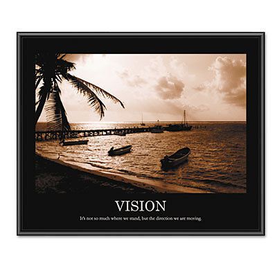 &#034;Vision&#034; Framed Sepia-Tone Motivational Print, 30 x 24