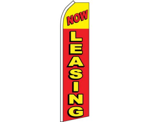 NOW LEASING 11.5ft x 2.5ft Super Flag Sign Advertising  FLAG ONLY