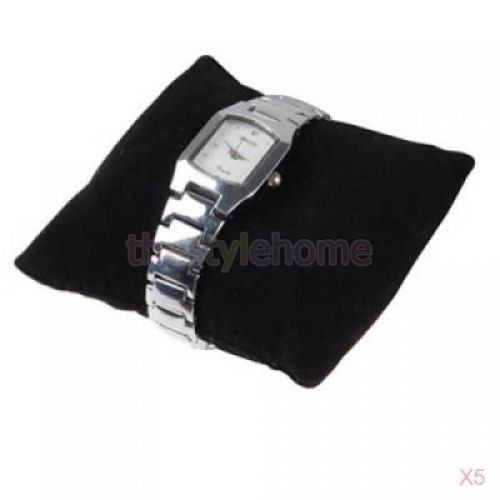 5x 5pcs black velvet bracelet &amp; watch pillows jewelry display holder new for sale