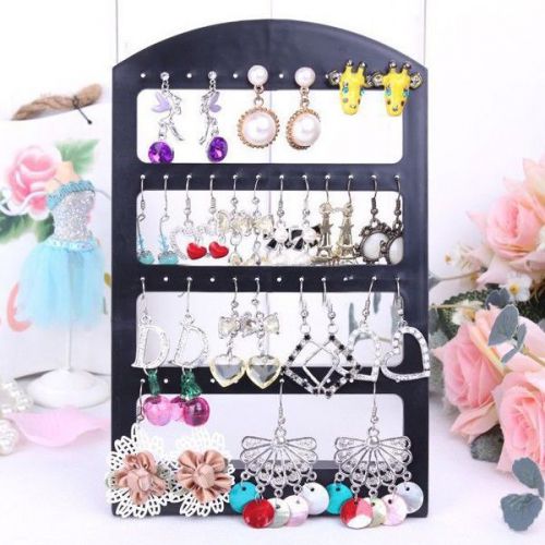 24pairs earrings jewelry show black plastic organisers display stand holder 2014 for sale