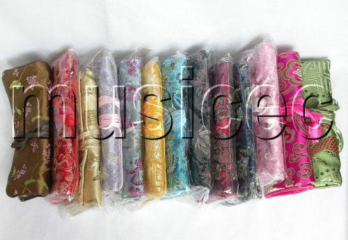 13piece Mixed colors embroider silk Jewelry bags pouches roll T301A11