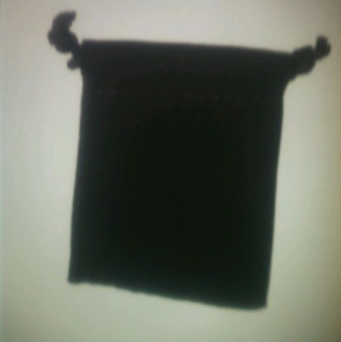 2x2-1/2 flat velour jewelry bag 25 pack- black