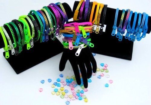 Zipper Bracelets  24 Pk Assorted Colors  Hottest Most Trendy Jewelry