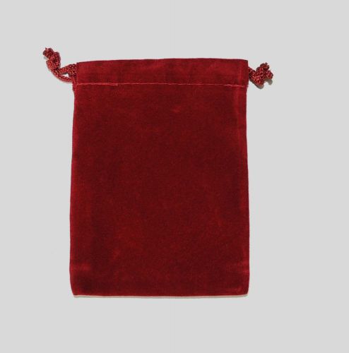 12 pcs Burgundy 3&#034;x 4” Jewelry Pouches Velour Gift Bags